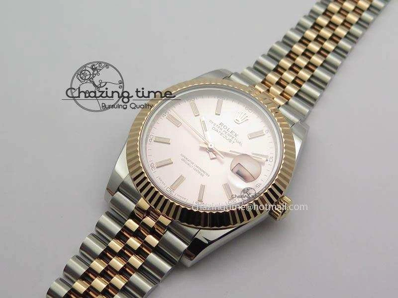 DateJust II 41mm SS RG BP Maker Best Edition Silver Gray Dial On New Version Jubilee Bracelet A2813