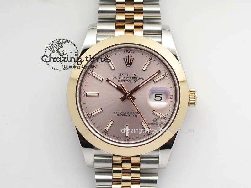 DateJust II 41mm SS RG BP Maker Best Edition Silver Gray Sticks Dial On New Version Jubilee Bracelet A2813