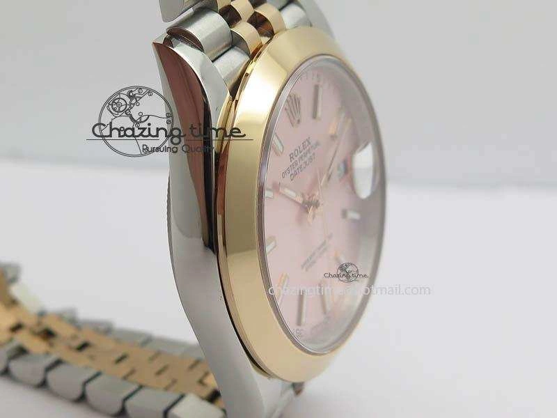 DateJust II 41mm SS RG BP Maker Best Edition Silver Gray Sticks Dial On New Version Jubilee Bracelet A2813