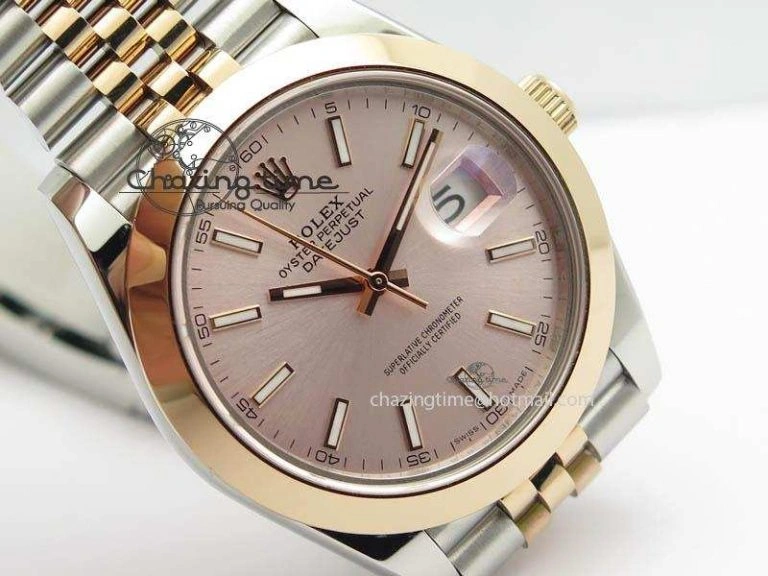 DateJust II 41mm SS RG BP Maker Best Edition Silver Gray Sticks Dial On New Version Jubilee Bracelet A2813