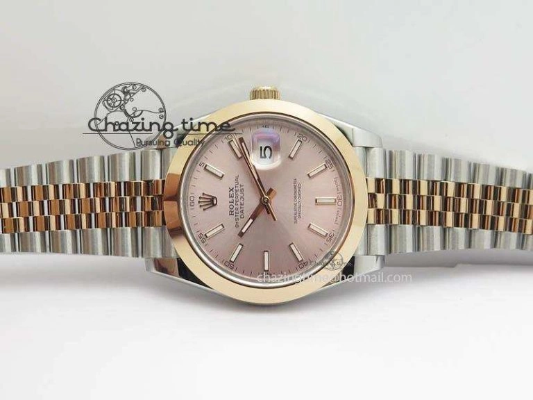 DateJust II 41mm SS RG BP Maker Best Edition Silver Gray Sticks Dial On New Version Jubilee Bracelet A2813