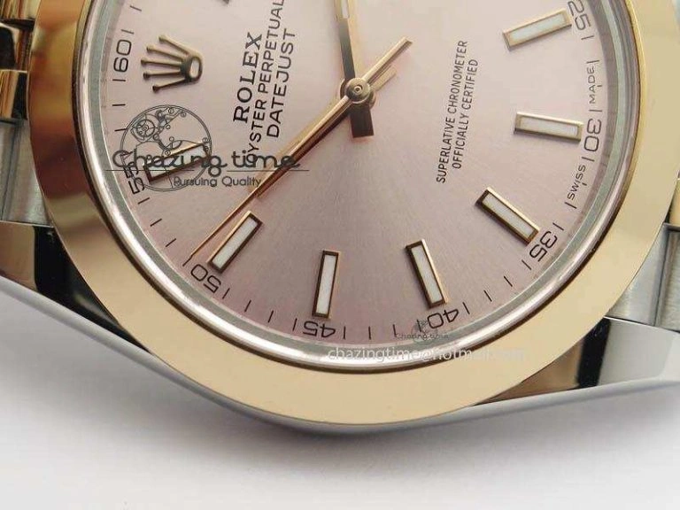 DateJust II 41mm SS RG BP Maker Best Edition Silver Gray Sticks Dial On New Version Jubilee Bracelet A2813