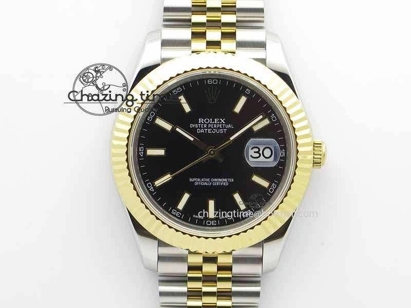 DateJust II 41mm SS YG BP Maker Best Edition Black Dial On Jubilee Bracelet A2813