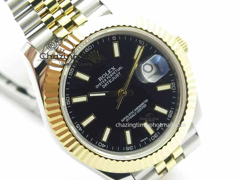 DateJust II 41mm SS YG BP Maker Best Edition Black Dial On Jubilee Bracelet A2813