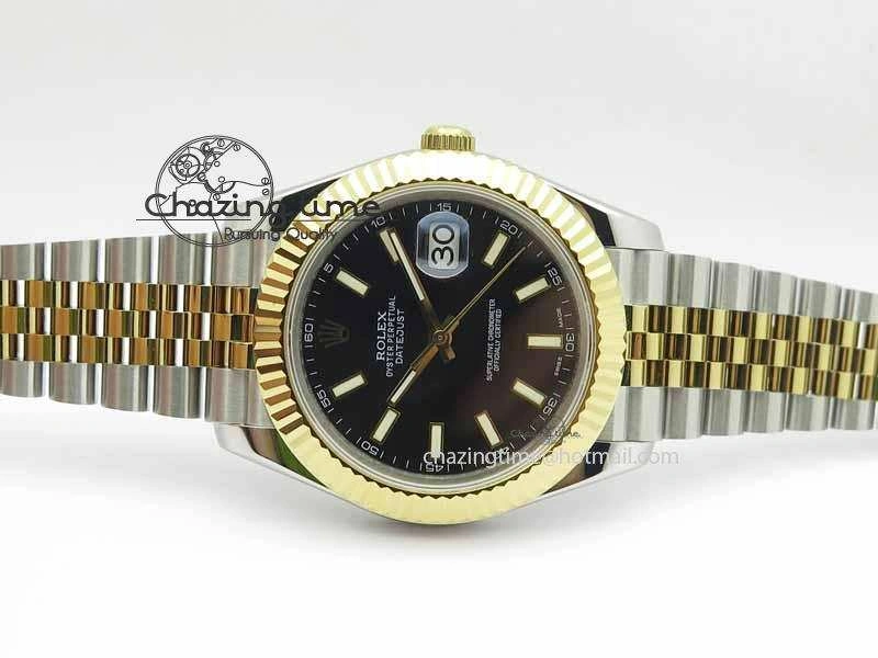 DateJust II 41mm SS YG BP Maker Best Edition Black Dial On Jubilee Bracelet A2813