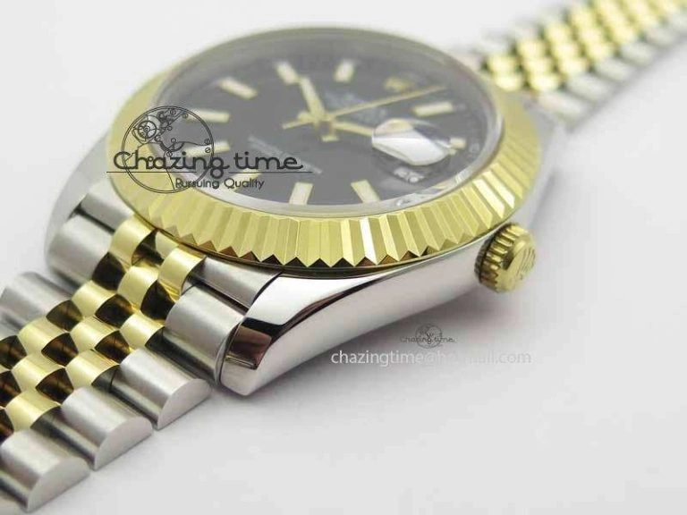 DateJust II 41mm SS YG BP Maker Best Edition Black Dial On Jubilee Bracelet A2813
