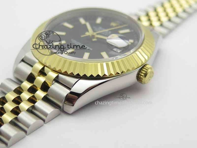 DateJust II 41mm SS YG BP Maker Best Edition Black Dial On Jubilee Bracelet A2813