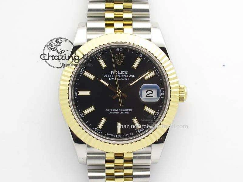 DateJust II 41mm SS YG BP Maker Best Edition Black Dial On New Version Jubilee Bracelet A2813