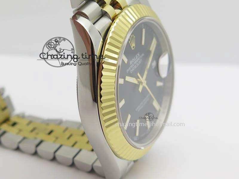 DateJust II 41mm SS YG BP Maker Best Edition Black Dial On New Version Jubilee Bracelet A2813