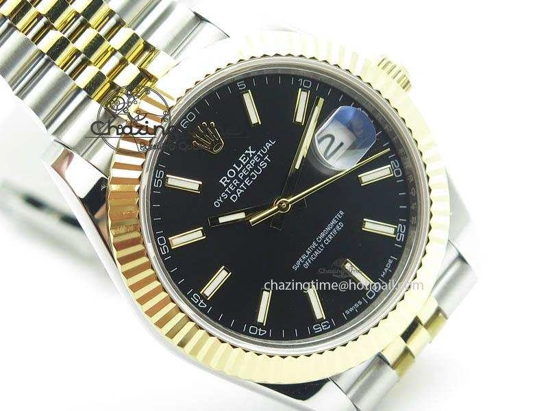DateJust II 41mm SS YG BP Maker Best Edition Black Dial On New Version Jubilee Bracelet A2813