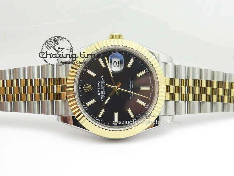 DateJust II 41mm SS YG BP Maker Best Edition Black Dial On New Version Jubilee Bracelet A2813