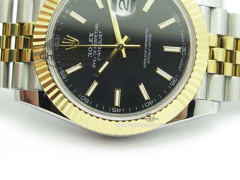 DateJust II 41mm SS YG BP Maker Best Edition Black Dial On New Version Jubilee Bracelet A2813