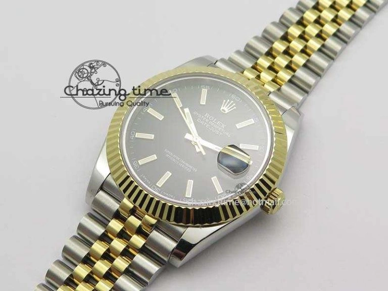 DateJust II 41mm SS YG BP Maker Best Edition Black Dial On New Version Jubilee Bracelet A2813