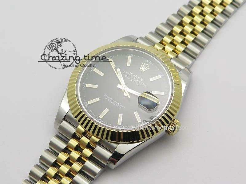 DateJust II 41mm SS YG BP Maker Best Edition Black Dial On New Version Jubilee Bracelet A2813