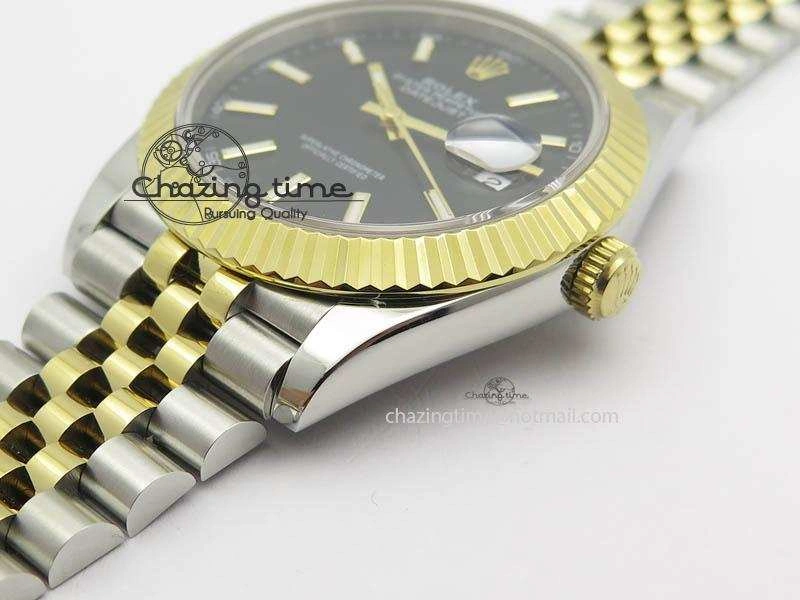 DateJust II 41mm SS YG BP Maker Best Edition Black Dial On New Version Jubilee Bracelet A2813