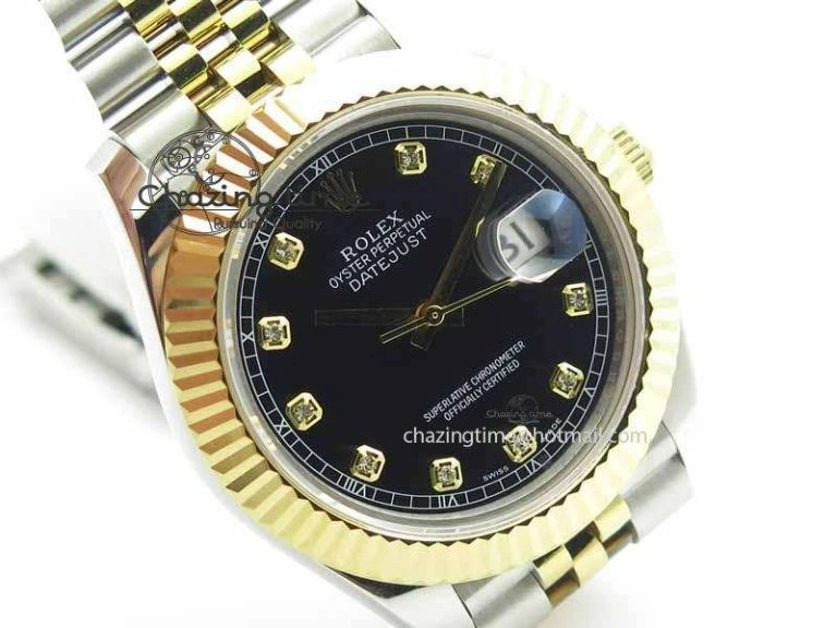 DateJust II 41mm SS YG BP Maker Best Edition Black Diam Dial On Jubilee Bracelet A2813