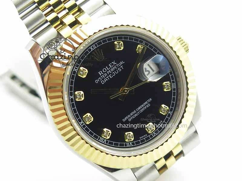 DateJust II 41mm SS YG BP Maker Best Edition Black Diam Dial On Jubilee Bracelet A2813