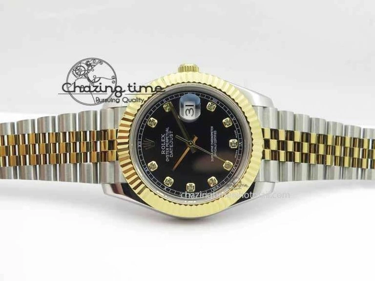 DateJust II 41mm SS YG BP Maker Best Edition Black Diam Dial On Jubilee Bracelet A2813