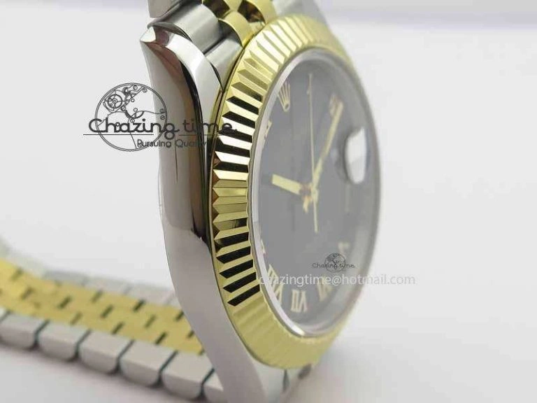 DateJust II 41mm SS YG BP Maker Best Edition Black Roman Dial On Jubilee Bracelet A2813