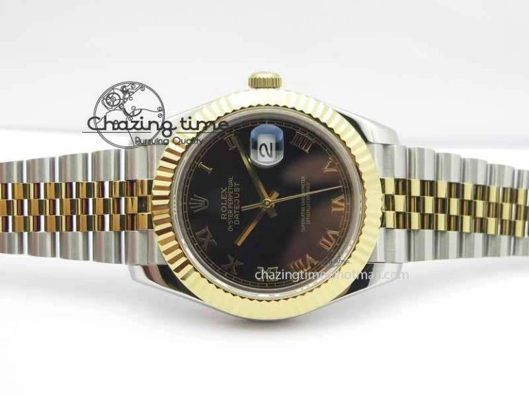 DateJust II 41mm SS YG BP Maker Best Edition Black Roman Dial On Jubilee Bracelet A2813