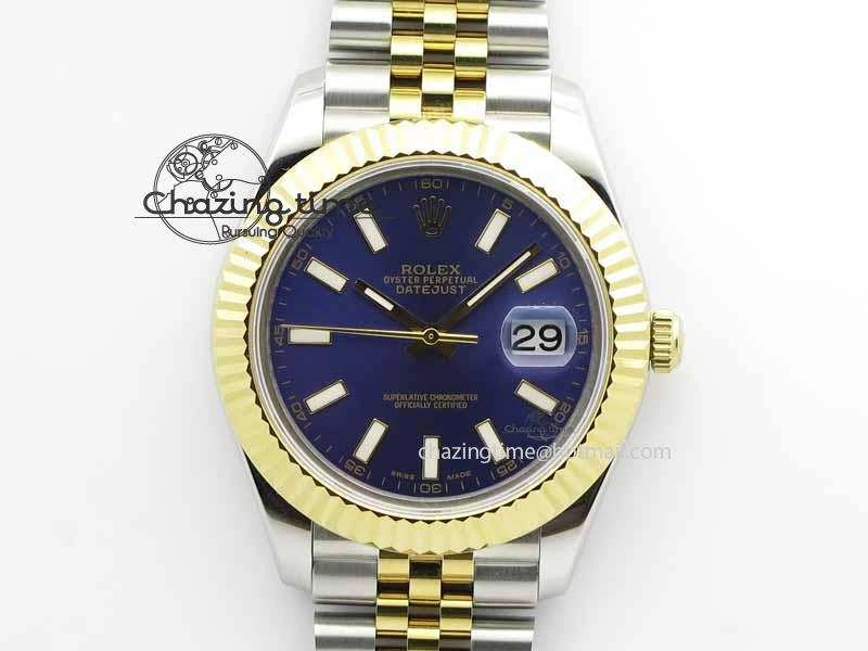 DateJust II 41mm SS YG BP Maker Best Edition Blue Dial On Jubilee Bracelet A2813