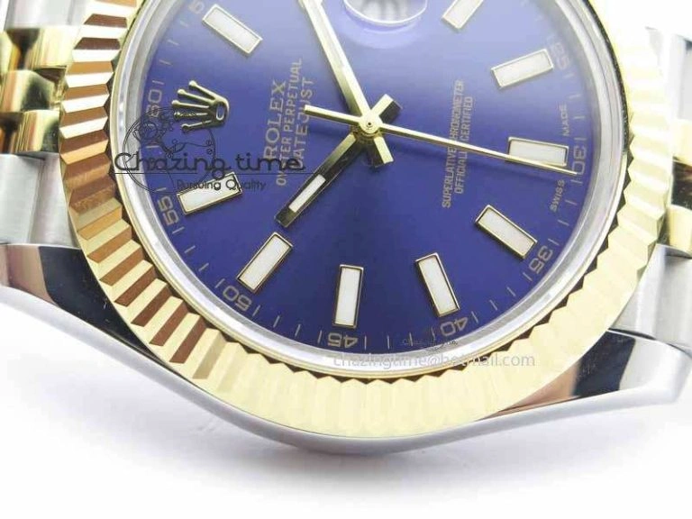 DateJust II 41mm SS YG BP Maker Best Edition Blue Dial On Jubilee Bracelet A2813