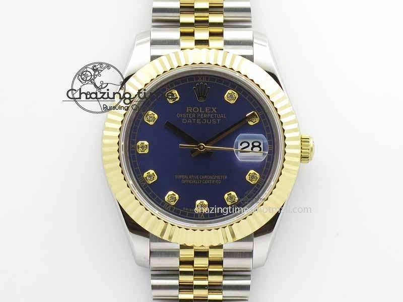 DateJust II 41mm SS YG BP Maker Best Edition Blue Diam Dial On Jubilee Bracelet A2813