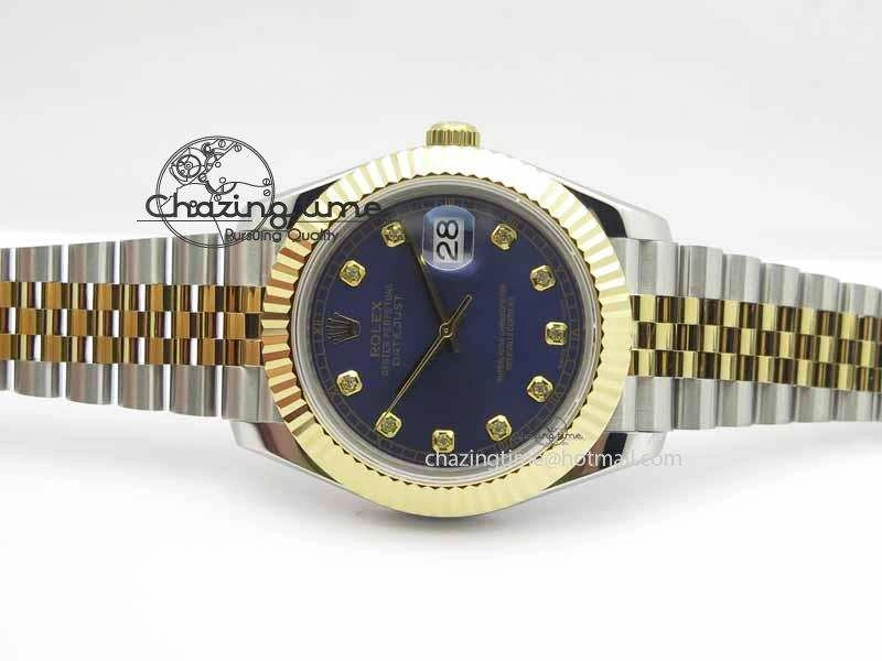 DateJust II 41mm SS YG BP Maker Best Edition Blue Diam Dial On Jubilee Bracelet A2813