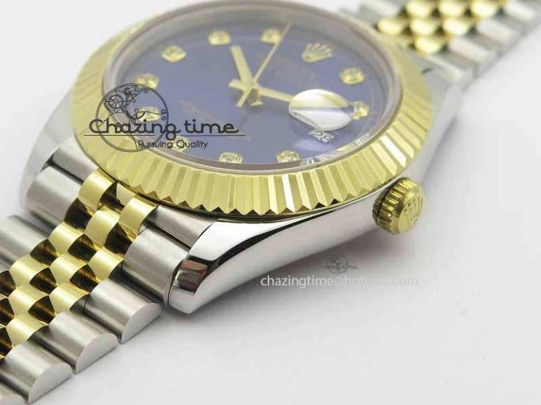 DateJust II 41mm SS YG BP Maker Best Edition Blue Diam Dial On Jubilee Bracelet A2813