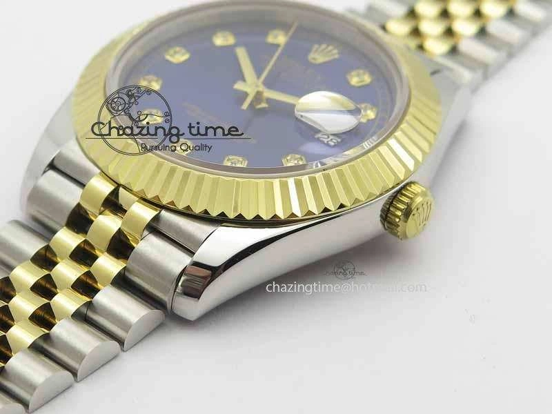 DateJust II 41mm SS YG BP Maker Best Edition Blue Diam Dial On Jubilee Bracelet A2813