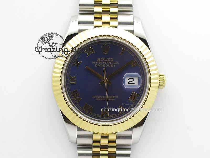 DateJust II 41mm SS YG BP Maker Best Edition Blue Roman Dial On Jubilee Bracelet A2813