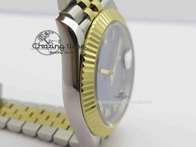 DateJust II 41mm SS YG BP Maker Best Edition Blue Roman Dial On Jubilee Bracelet A2813