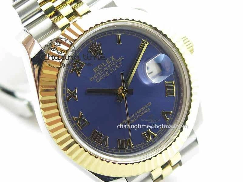 DateJust II 41mm SS YG BP Maker Best Edition Blue Roman Dial On Jubilee Bracelet A2813
