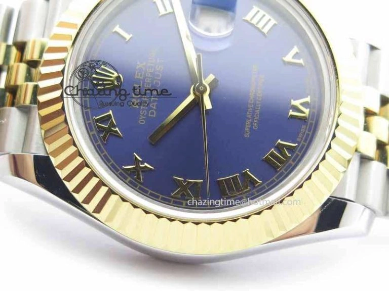 DateJust II 41mm SS YG BP Maker Best Edition Blue Roman Dial On Jubilee Bracelet A2813