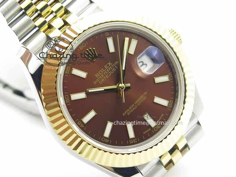 DateJust II 41mm SS YG BP Maker Best Edition Brown Dial On Jubilee Bracelet A2813