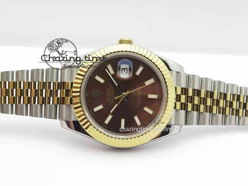 DateJust II 41mm SS YG BP Maker Best Edition Brown Dial On Jubilee Bracelet A2813