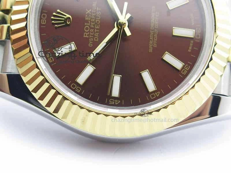 DateJust II 41mm SS YG BP Maker Best Edition Brown Dial On Jubilee Bracelet A2813