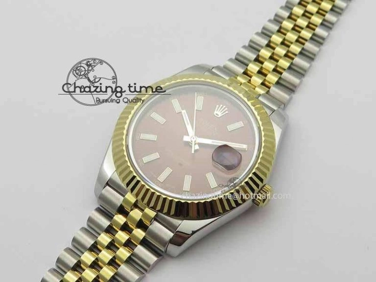 DateJust II 41mm SS YG BP Maker Best Edition Brown Dial On Jubilee Bracelet A2813