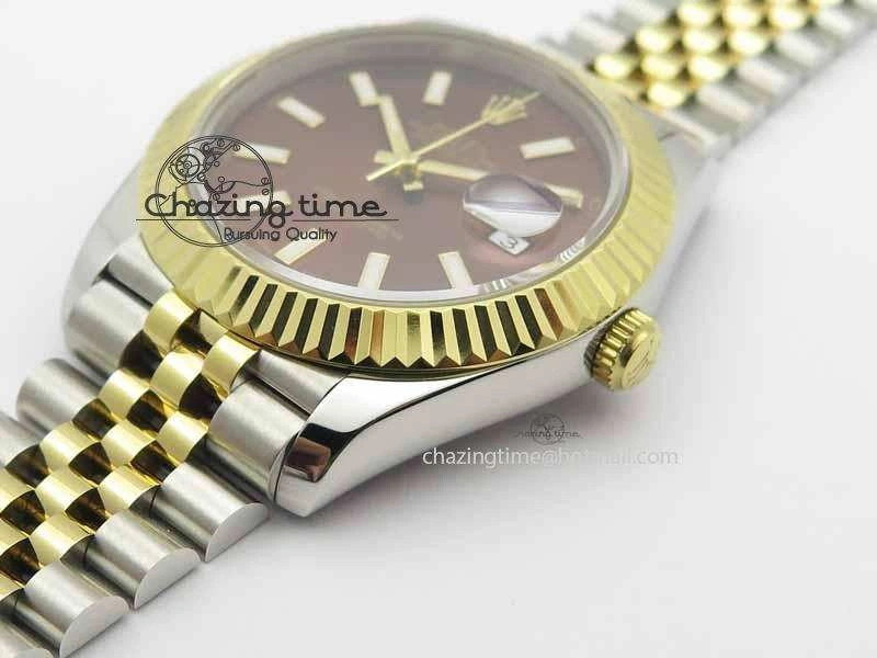DateJust II 41mm SS YG BP Maker Best Edition Brown Dial On Jubilee Bracelet A2813