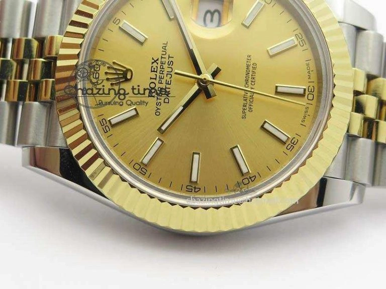 DateJust II 41mm SS YG BP Maker Best Edition Gold Dial On New Version Jubilee Bracelet A2813