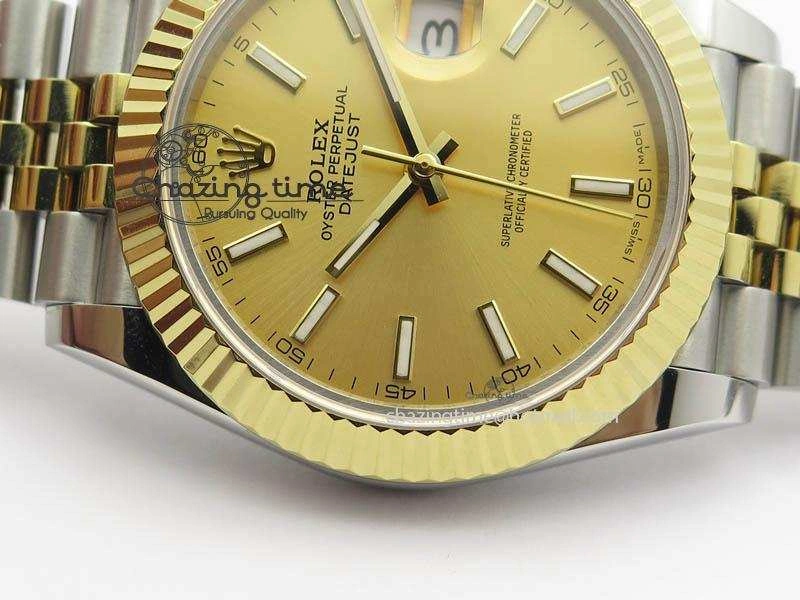 DateJust II 41mm SS YG BP Maker Best Edition Gold Dial On New Version Jubilee Bracelet A2813