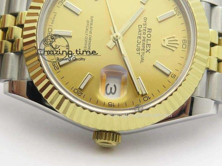 DateJust II 41mm SS YG BP Maker Best Edition Gold Dial On New Version Jubilee Bracelet A2813