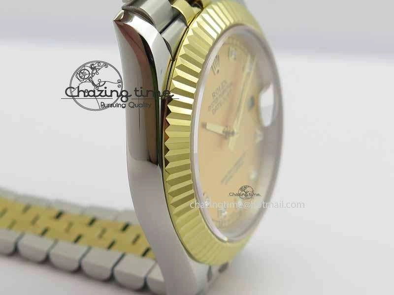 DateJust II 41mm SS YG BP Maker Best Edition Gold Diam Dial On Jubilee Bracelet A2813
