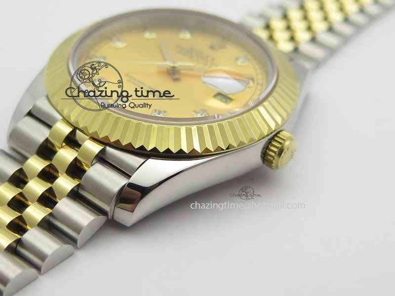 DateJust II 41mm SS YG BP Maker Best Edition Gold Diam Dial On Jubilee Bracelet A2813