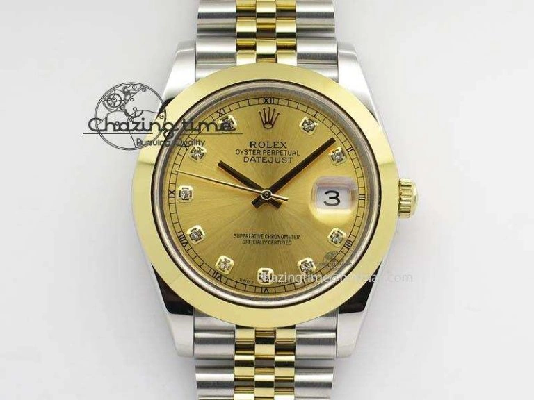 DateJust II 41mm SS YG BP Maker Best Edition Gold Diam Dial On New Version Jubilee Bracelet A2813