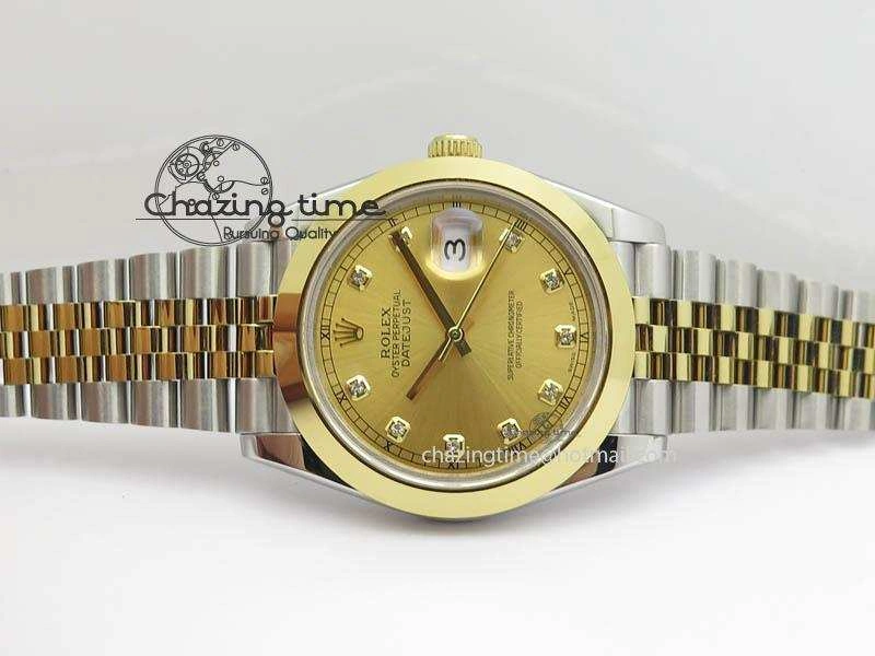 DateJust II 41mm SS YG BP Maker Best Edition Gold Diam Dial On New Version Jubilee Bracelet A2813