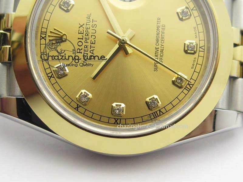 DateJust II 41mm SS YG BP Maker Best Edition Gold Diam Dial On New Version Jubilee Bracelet A2813