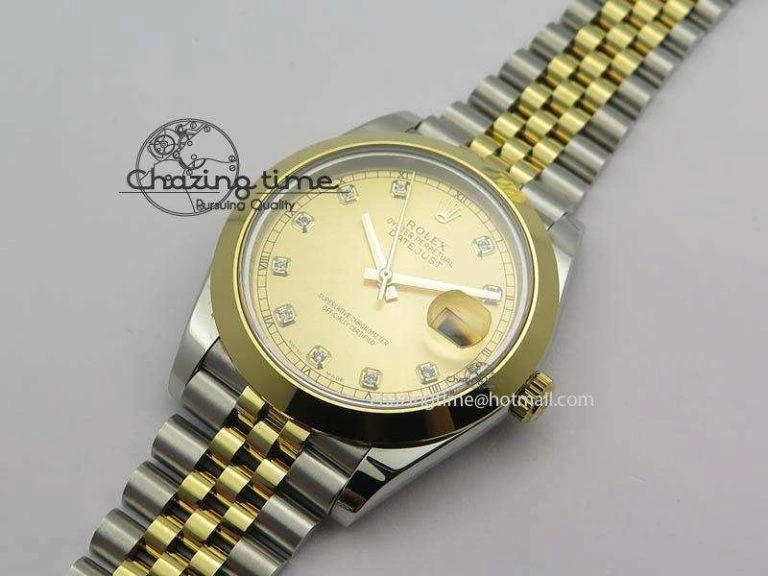 DateJust II 41mm SS YG BP Maker Best Edition Gold Diam Dial On New Version Jubilee Bracelet A2813