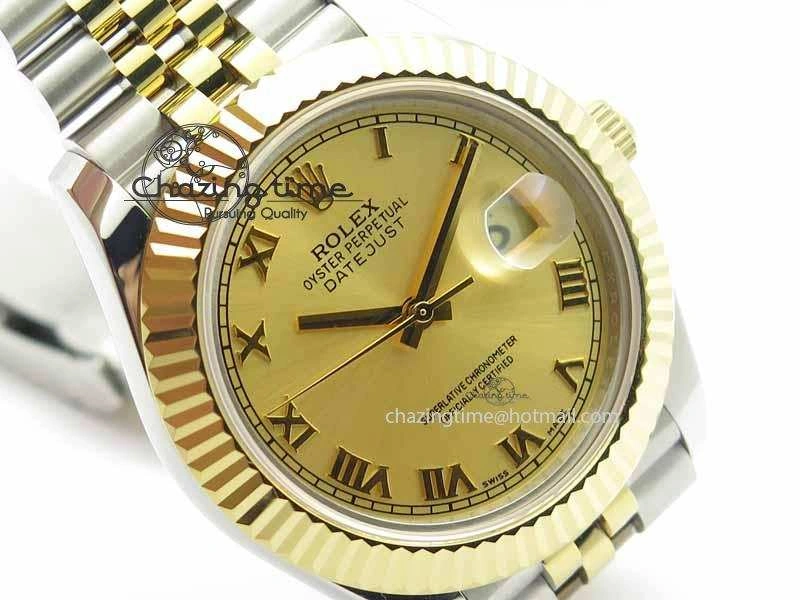 DateJust II 41mm SS YG BP Maker Best Edition Gold Roman Dial On Jubilee Bracelet A2813