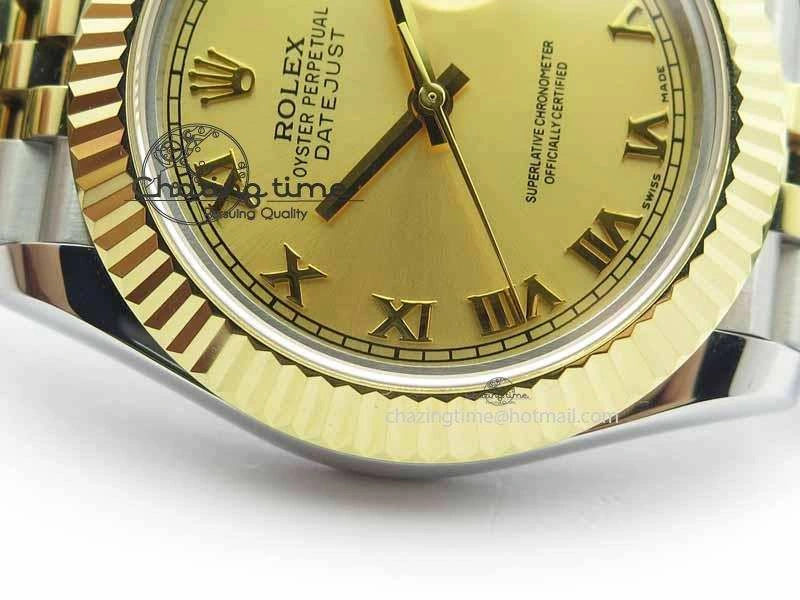 DateJust II 41mm SS YG BP Maker Best Edition Gold Roman Dial On Jubilee Bracelet A2813
